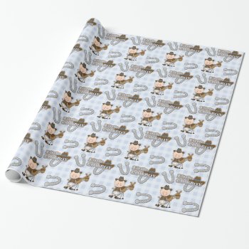 Little Cowboy Wrapping Paper by WhimsicalPrintStudio at Zazzle
