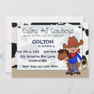 Little Cowboys Custom Invitations