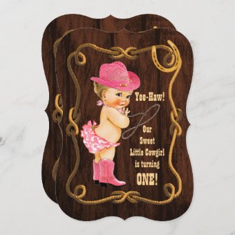 Little Cowgirl 1st Birthday Invitation | Zazzle