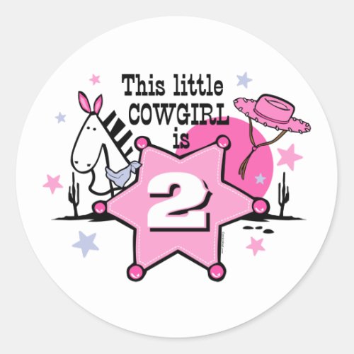 Little Cowgirl 2nd Birthay Sticker