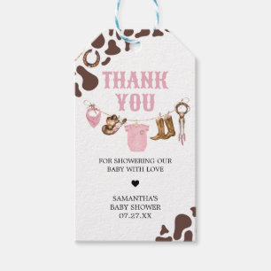 Little Cowgirl Baby Shower Favor Tags
