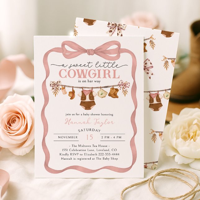 Little Cowgirl Baby Shower Invitation (Creator Uploaded)