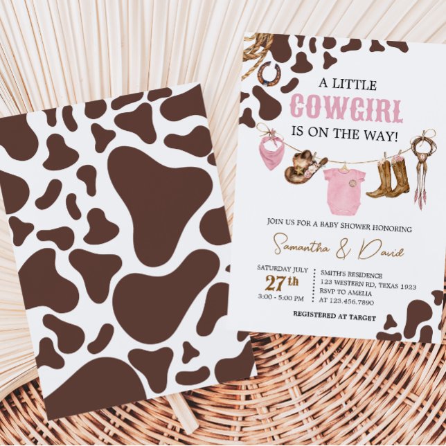 Little Cowgirl Baby Shower  Invitation