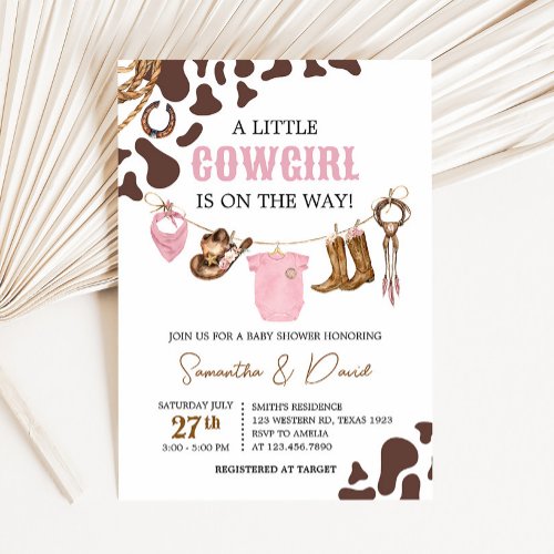 Little Cowgirl Baby Shower  Invitation