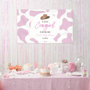 Little Cowgirl Cow Girl Rodeo Western Baby Shower Banner