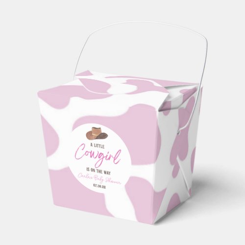 Little Cowgirl Cow Girl Rodeo Western Baby Shower Favor Boxes