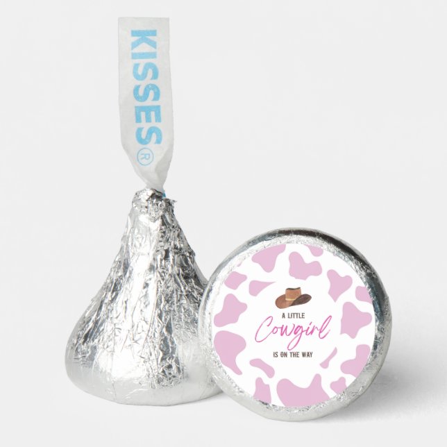 Little Cowgirl Cow Girl Rodeo Western Baby Shower Hershey®'s Kisses® (Front)