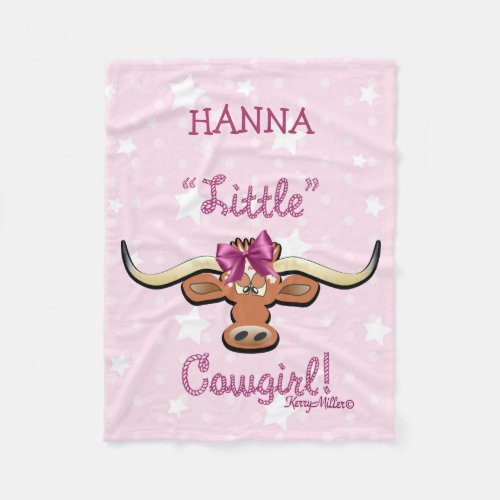 Little Cowgirl Fleece Blanket