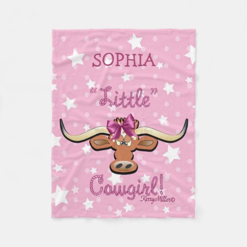 Little Cowgirl Fleece Blanket