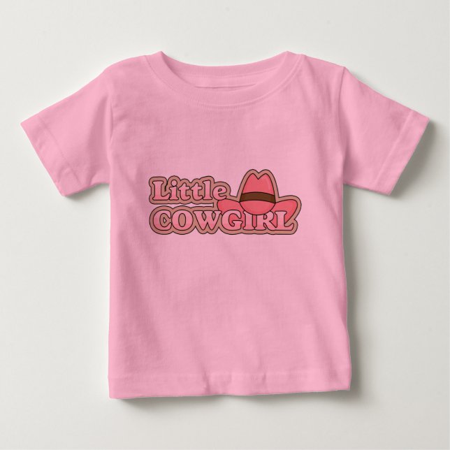 Little Cowgirl - Girls Western Baby T-Shirt (Front)