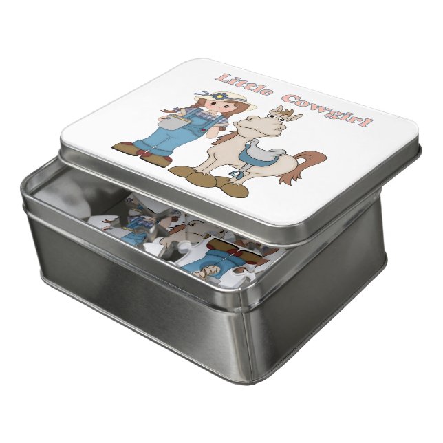 Little Cowgirl Jigsaw Puzzle (Lid Open)