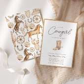 Little Cowgirl Modern Western Rodeo Baby Shower Invitation