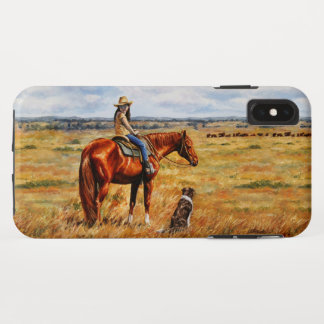 Little Cowgirl on Cattle Horse iPhone XS Max Case