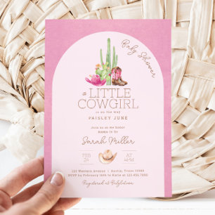 Little Cowgirl on the Way Baby Shower Invitation