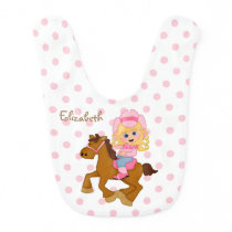 Little Cowgirl Personalized Baby Bib