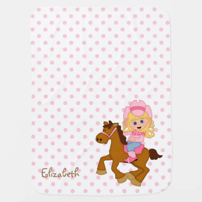 Little Cowgirl Personalized Receiving Blanket Zazzle