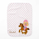 Little Cowgirl Pink Personalized Burp Cloth Little Cowgirl Pink Personalized Burp Cloth