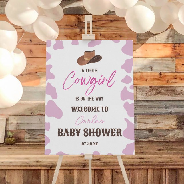 Little Cowgirl Rodeo Baby Shower Welcome Sign (Creator Uploaded)