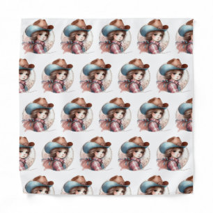 Little Cowgirl Western Baby Shower Bandana