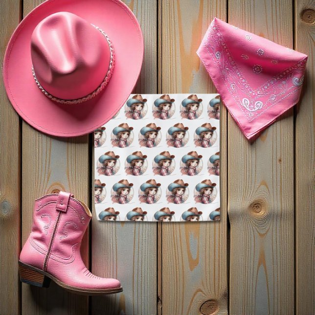 Little Cowgirl Western Baby Shower Bandana (Little Cowgirl Western Baby Shower Bandana)
