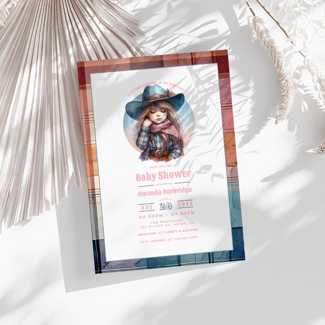 Little Cowgirl Western Baby Shower Invitation (Little Cowgirl Western Baby Shower Invitation)