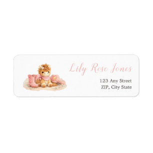 Little Cowgirl Western Baby Shower Return Address Label