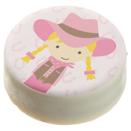 Little Cowgirl Western Birthday Party Chocolate Dipped Oreo