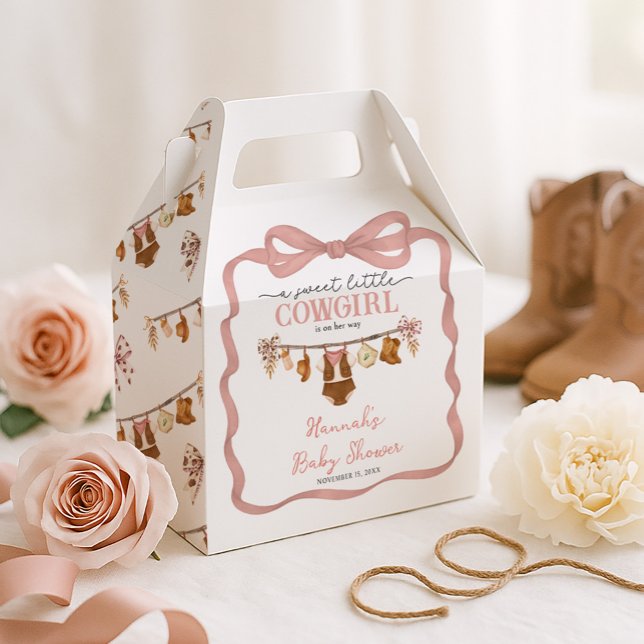 Little Cowgirl Western Clothes Baby Shower Favor Boxes (Creator Uploaded)