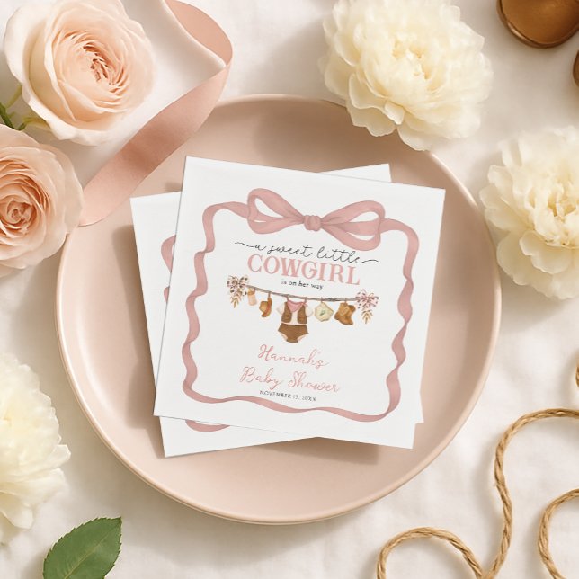 Little Cowgirl Western Clothes Baby Shower Napkins (Creator Uploaded)