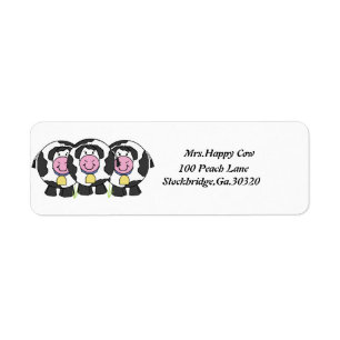 Little cows address lables label
