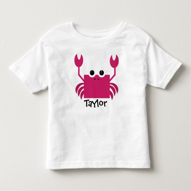 Little Crab Personalized Toddler T-shirt (Front)