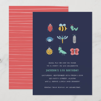 Little Crawlers Kids Birthday Invitation