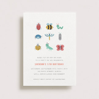 Little Crawlers Kids Birthday Invitation