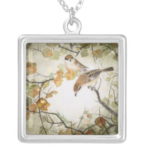 Little Creature_Bull_headed Shrikes Silver Plated Necklace