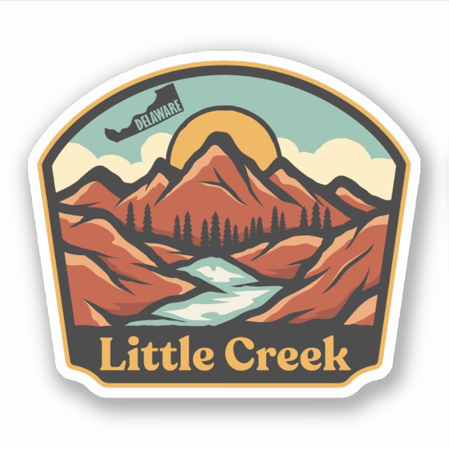 Little Creek, Delaware  Sticker (Front)