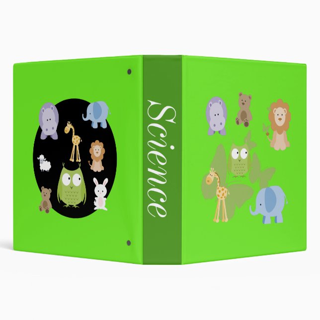 Little Critters Lime Study Fun 3 Ring Binder (Background)