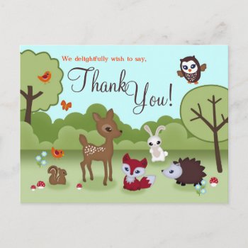 Little Critters Thank You Postcard by SweetPeaCards at Zazzle