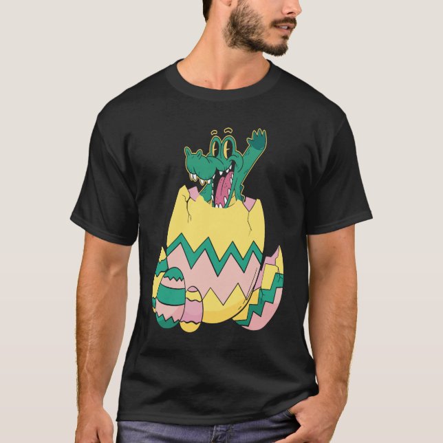 Little Crocodile Egg Wildlife Reptile Alligator T-Shirt (Front)