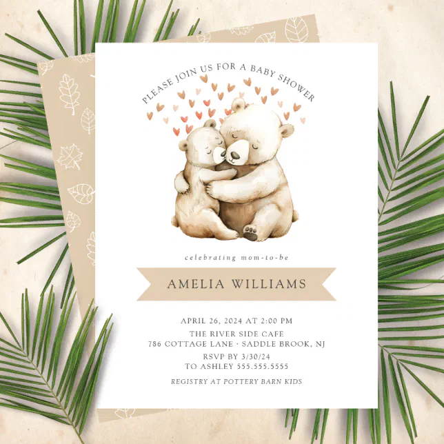 Little Cub Love Baby Shower Invitation | Zazzle