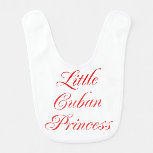 Little Cuban Princess Baby Bib