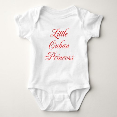 Little Cuban Princess Baby Bodysuit