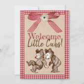 Little Cubs Twin Gender Neutral Baby Shower Invitation (Front)
