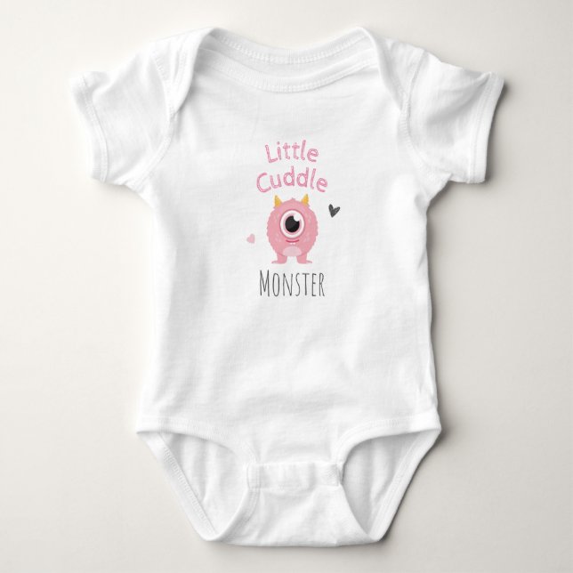 Little Cuddle Monster Baby Bodysuit (Front)