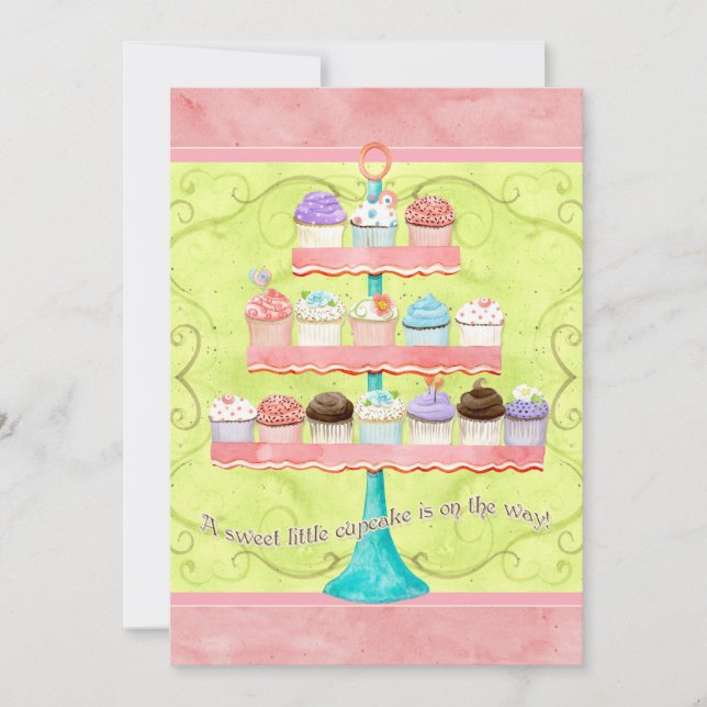 Little Cupcake, Baby Shower Invitations (Front)
