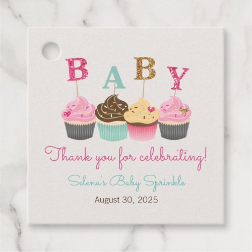 Little Cupcake Baby Sprinkle or Baby Shower Favor Tags