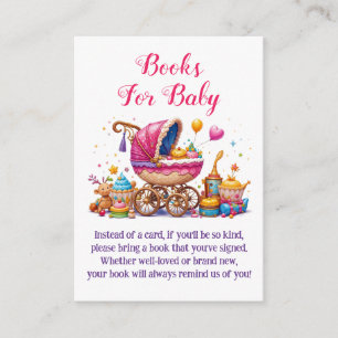 Little Cupcake Pink Stroller Books For Baby Enclosure Card