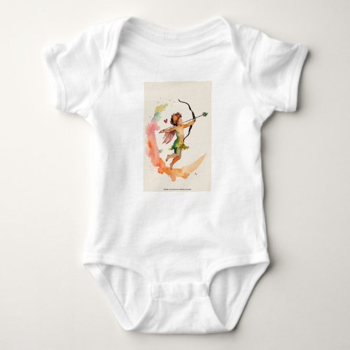 Little Cupid Baby Bodysuit with Arrow of Love Des