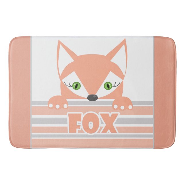 Little, curious Fox Bath Mat (Front)