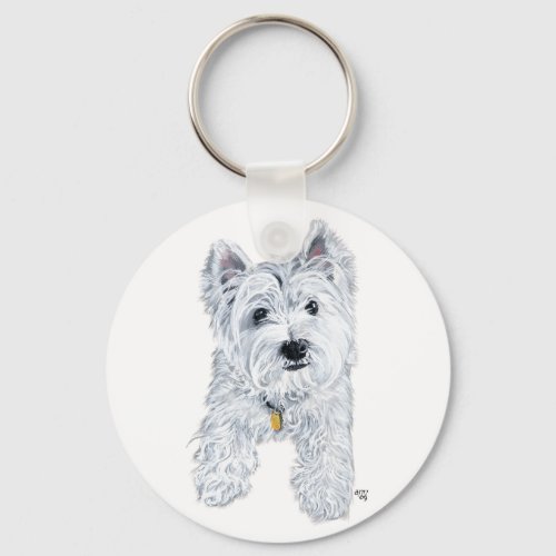 Little Curious Westie Keychain