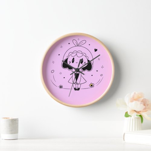 Little Cute Anime Girl Clock